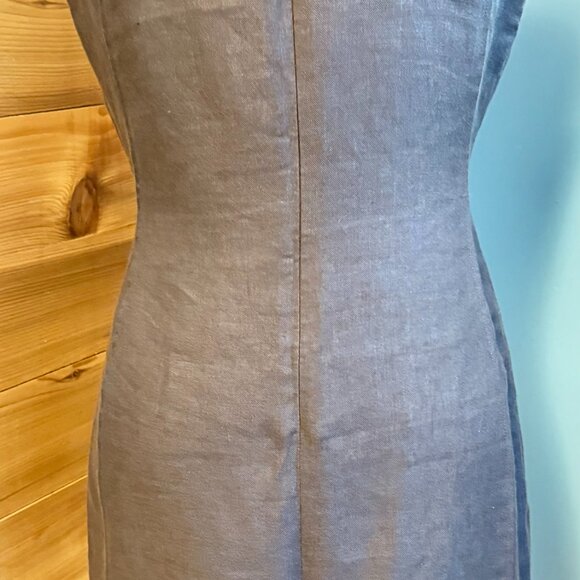 Talbots Classic Irish Linen Brown Sheath Dress Size 10 - Picture 6 of 10